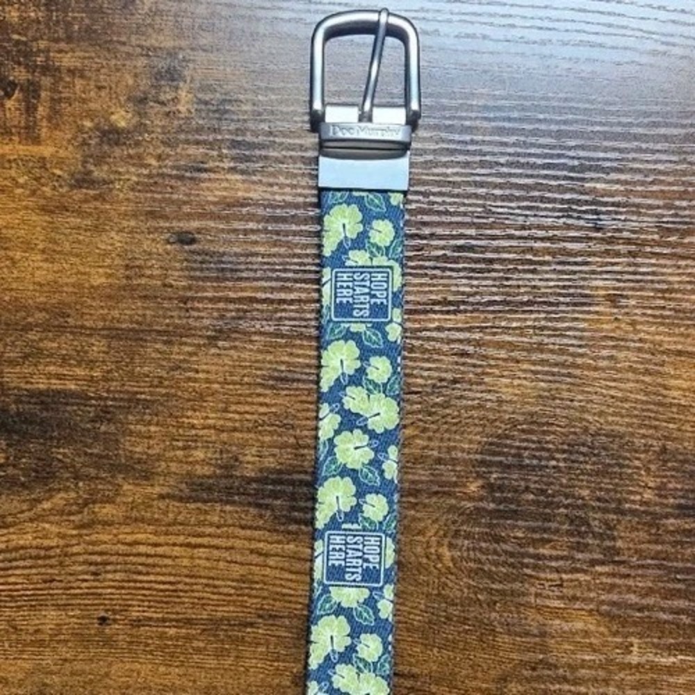 Doc Murphy Golf Belt Hope Starts Here Green Reversible Leather Tip Sz 36